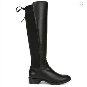 *NWT* SAM EDELMAN | portland tall boots faux leather black string tie size 9